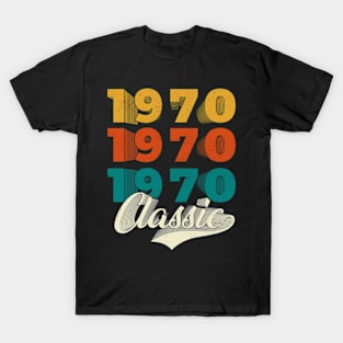 Vintage Retro 1970 50 Years Old 50th Birthday Gift T-Shirt